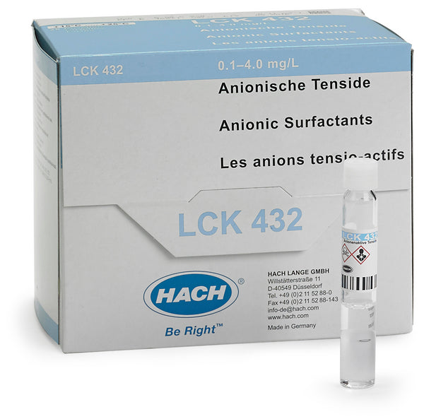 Anionische Tenside, Küvettentest 0,1-4,0 mg/L, 25 Bestimmungen