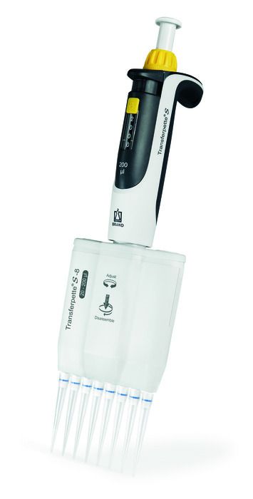 Multichannel microliter pipette Transferpette® S-8, DE-M