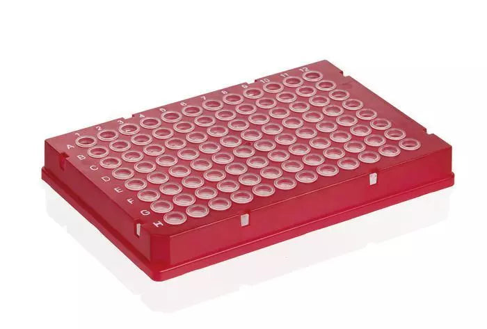 PCR-Platte 96-well, 0.15 ml, ganzer Rahmen, Low Profile, Rigid Frame, PC/PP, BIO-CERT PCR QUALITY, pk/50