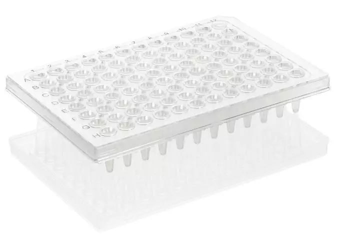 PCR-Platte 96-well, 0.2 ml, halber Rahmen, Standard, Rigid Frame, PC/PP, BIO-CERT PCR QUALITY, pk/50