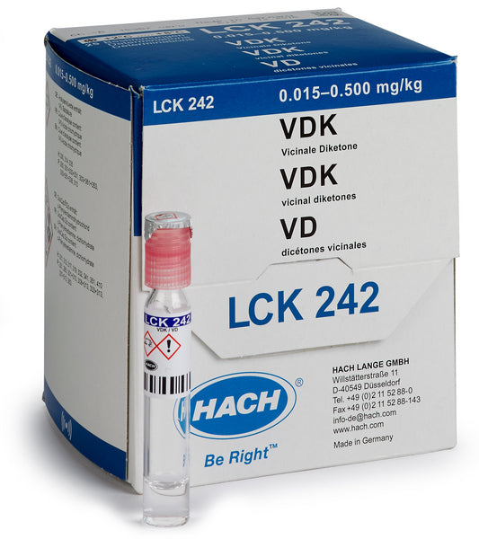 Vicinale Diketone (MEBAK) Küvettentest 0,015-0,5 mg/kg Diacetyl, 25 Bestimmungen