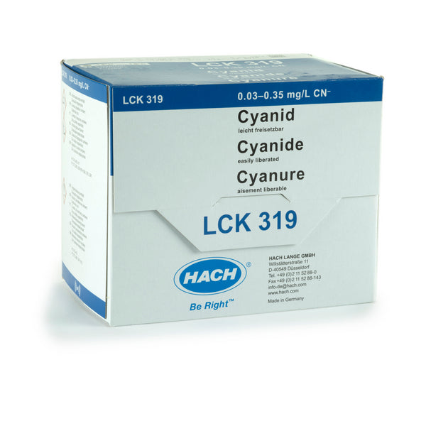 Cyanid, leicht freisetzbar, Küvettentest 0,03-0,35 mg/L CN⁻, 24 Bestimmungen